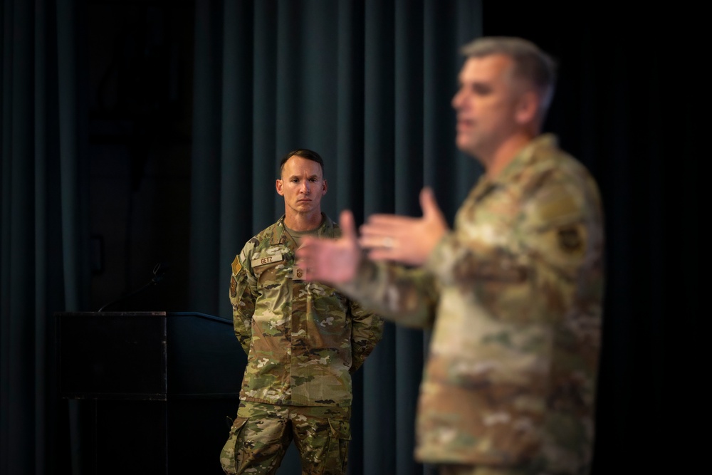 621st CRW holds Commander's Call at Travis AFB