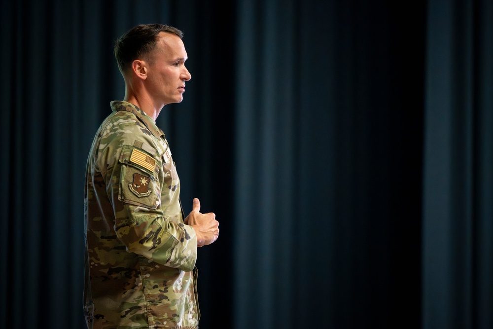 621st CRW holds Commander's Call at Travis AFB