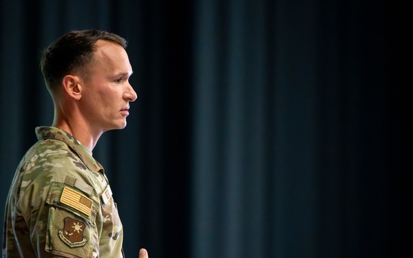 621st CRW holds Commander's Call at Travis AFB