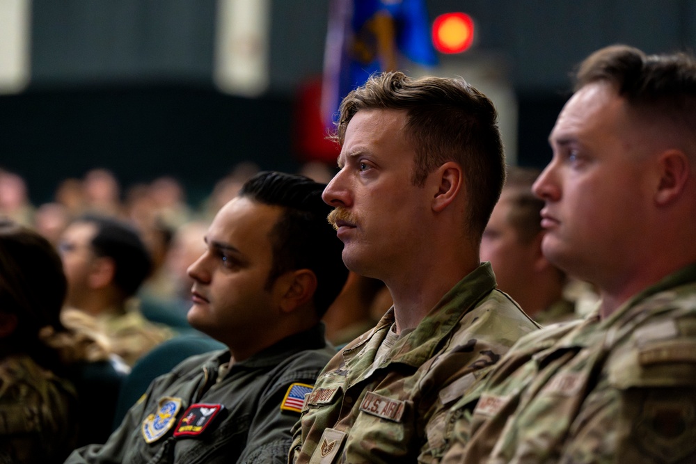 621st CRW holds Commander's Call at Travis AFB