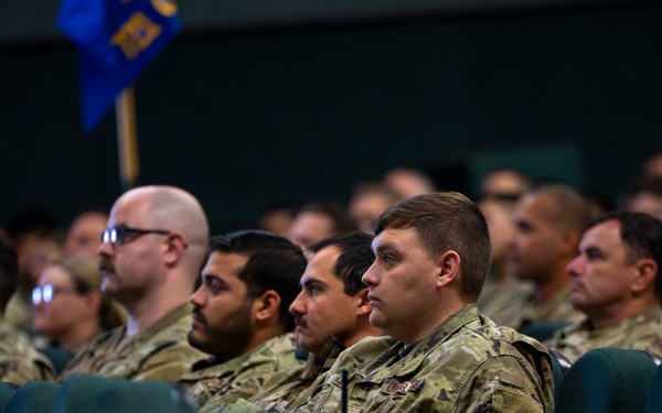 621st CRW holds Commander's Call at Travis AFB