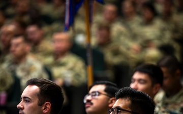 621st CRW holds Commander's Call at Travis AFB