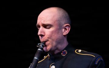 Sgt. 1st Class Kevin Walko performs on Clarinet