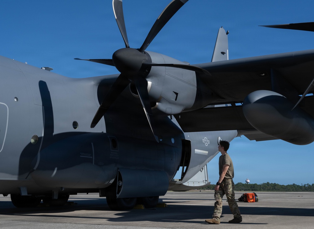 MC-130J Commando II performs airdrops, night ops