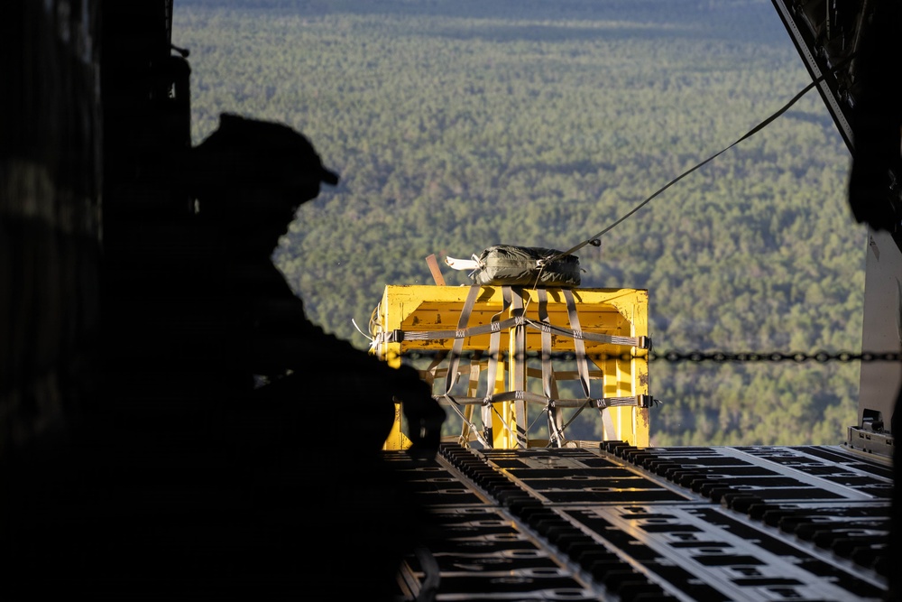 MC-130J Commando II performs airdrops, night ops