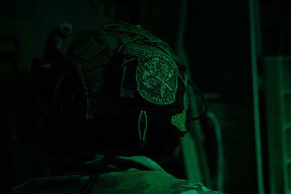 MC-130J Commando II performs airdrops, night ops