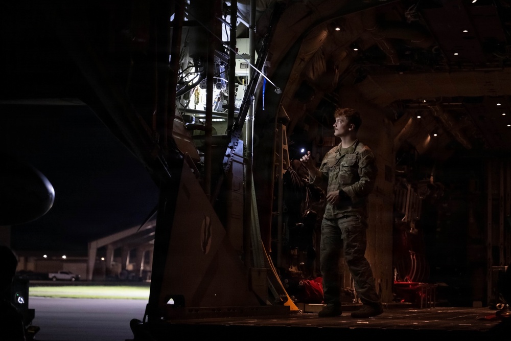 MC-130J Commando II performs airdrops, night ops