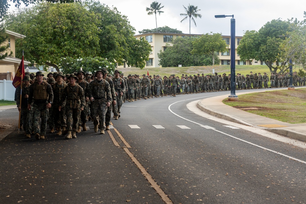 MCBH HQBN Conducts a 10K Hike