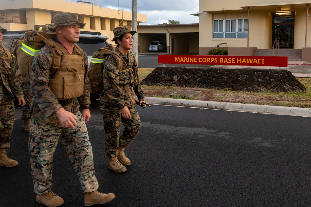 MCBH HQBN Conducts a 10K Hike