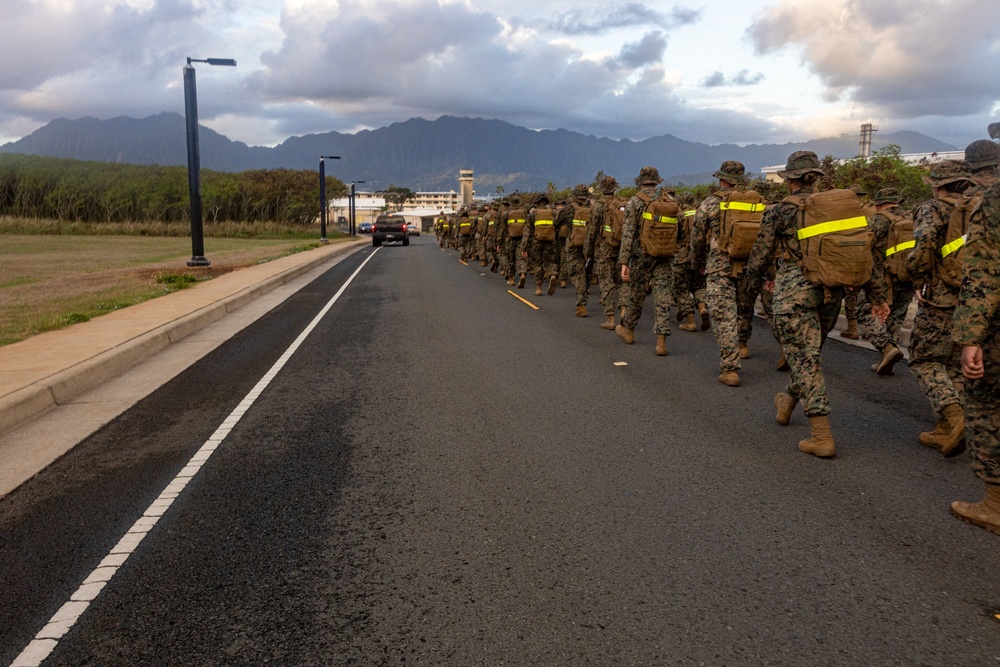 MCBH HQBN Conducts a 10K Hike
