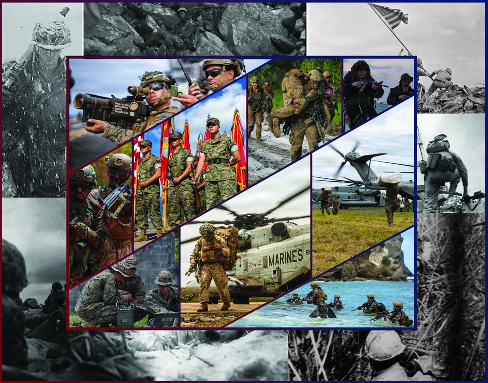 Pacific Marines Photo Collage