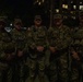 Mississippi Army National Guard Soldiers take a photo at night in Washington, D.C.