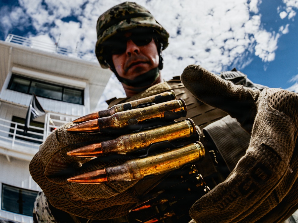 NMCB-3 Seabees Shoot Crew Served Weapons
