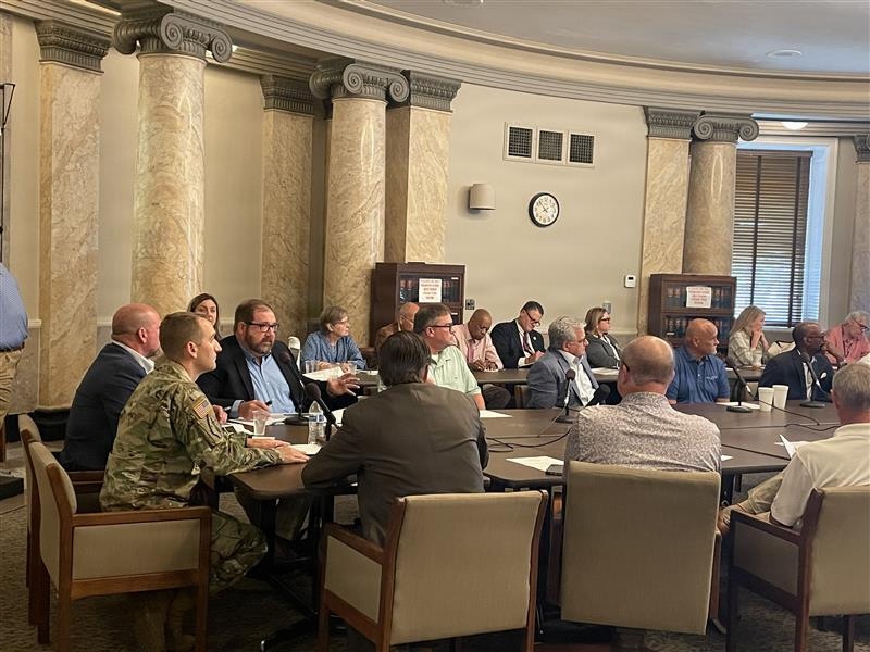 USACE MVK Commander Gipson speaking at MS State Capitol