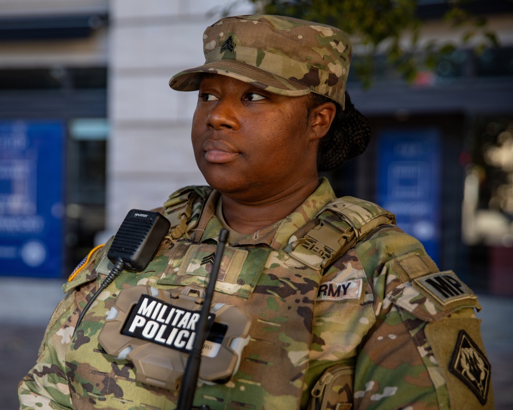 A Mississippi Army National Guard Soldier on patrol in Washington, D.C. A Mississippi Army National Guard Soldier on patrol in Washington, D.C.
