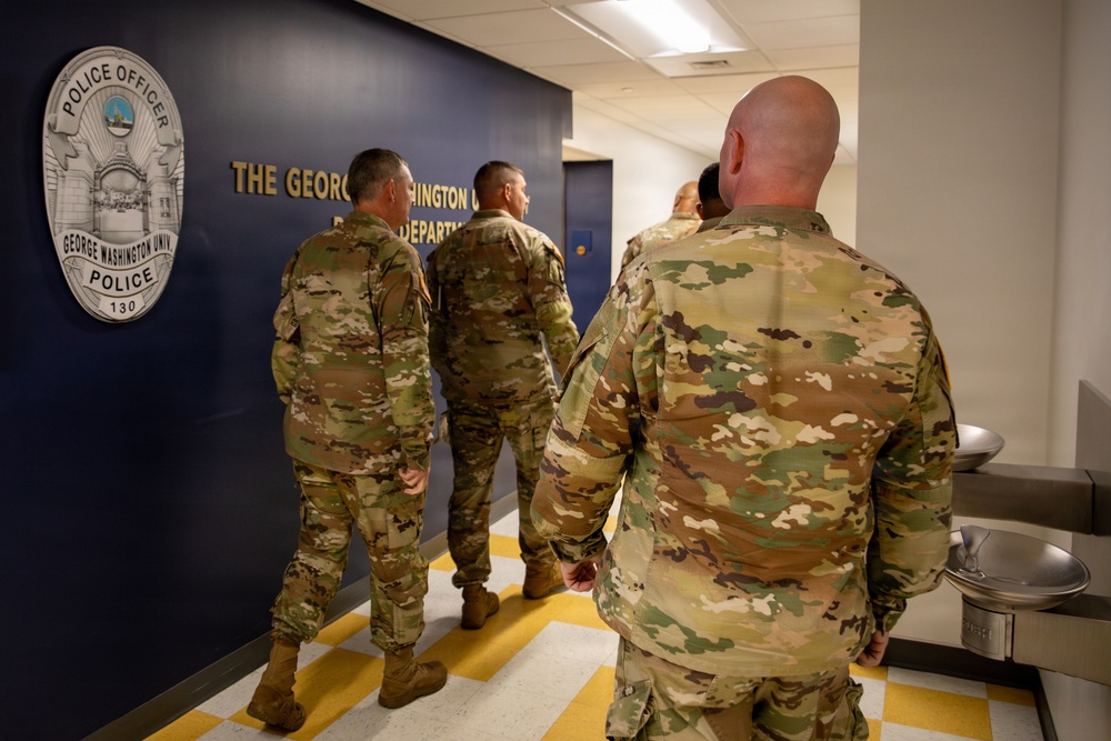 Joint Task Force Magnolia Leadership arrive at the George Washington University Police Department Joint Task Force Magnolia Leadership arrive at the George Washington University Police Department