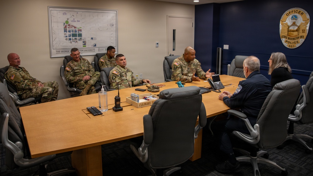 Joint Task Force Magnolia Leadership meet at the George Washington University Police Department Joint Task Force Magnolia Leadership meet at the George Washington University Police Department