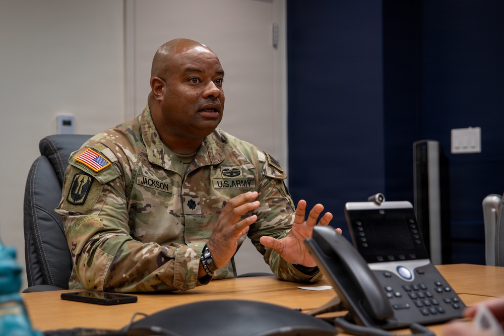 Lt. Col. Steven Jackson talks about interagency partnership at the George Washington University Police Department Lt. Col. Steven Jackson talks about interagency partnership at the George Washington University Police Department