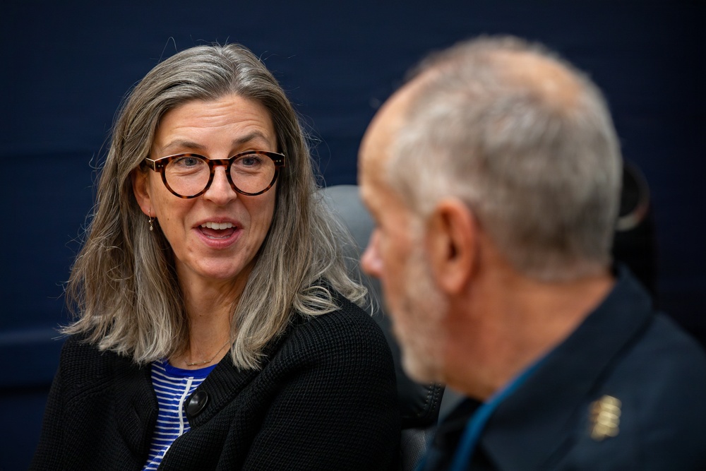 Kathleen McDonald, Associate Vice President of Campus Safety, meets with the George Washington University Police Department Kathleen McDonald, Associate Vice President of Campus Safety, meets with the George Washington University Police Department