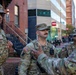 Lt. Col. Steven Jackson meets with Soldiers on patrol at George Washington University