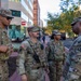 Lt. Col. Steven Jackson meets with Soldiers on patrol at George Washington University