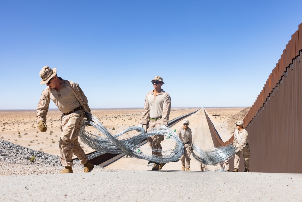 JTF-SB Marines Strengthen Southern Border Barrier JTF-SB Marines Strengthen Southern Border Barrier