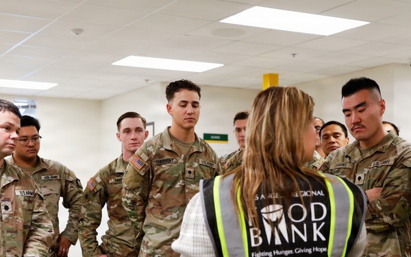 California National Guard Service Members Receive A Behind the Scenes Look At the Los Angeles Regional Food Bank