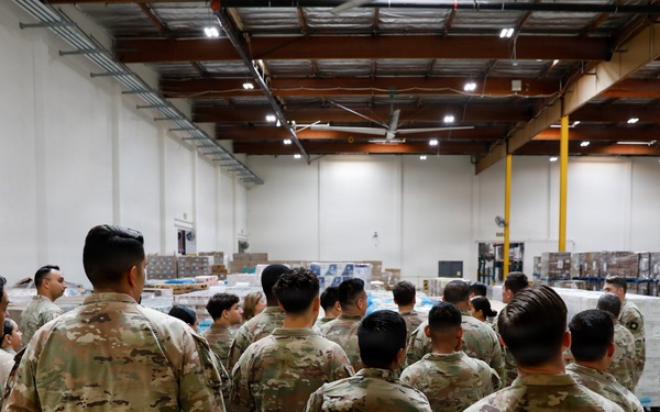 California National Guard Service Members Receive A Behind the Scenes Look At the Los Angeles Regional Food Bank