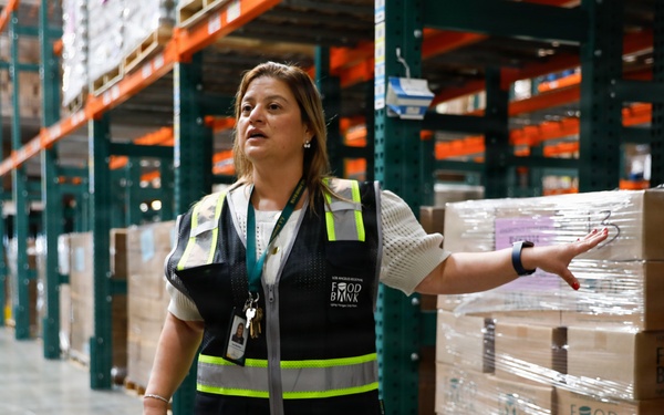 California National Guard Service Members Receive A Behind the Scenes Look At the Los Angeles Regional Food Bank