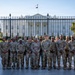 Mississippi National Guard service members take a photo in front of the White House