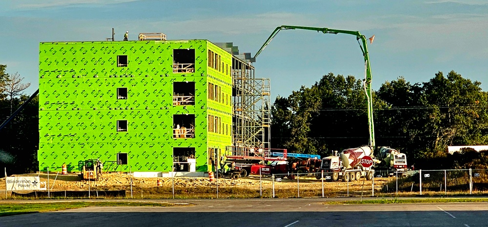October 2025 construction operations for fiscal year 2024-funded $55.75 million Collective Training Officers Quarters Project at Fort McCoy