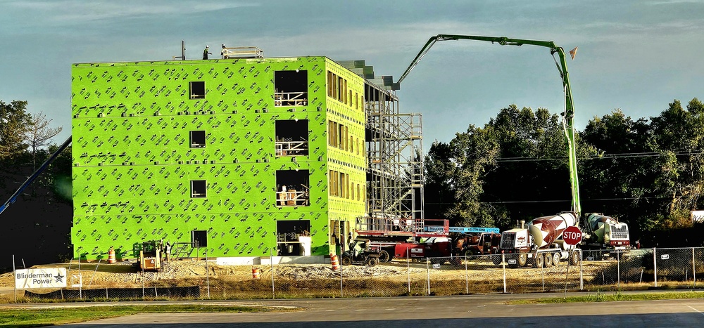 October 2025 construction operations for fiscal year 2024-funded $55.75 million Collective Training Officers Quarters Project at Fort McCoy