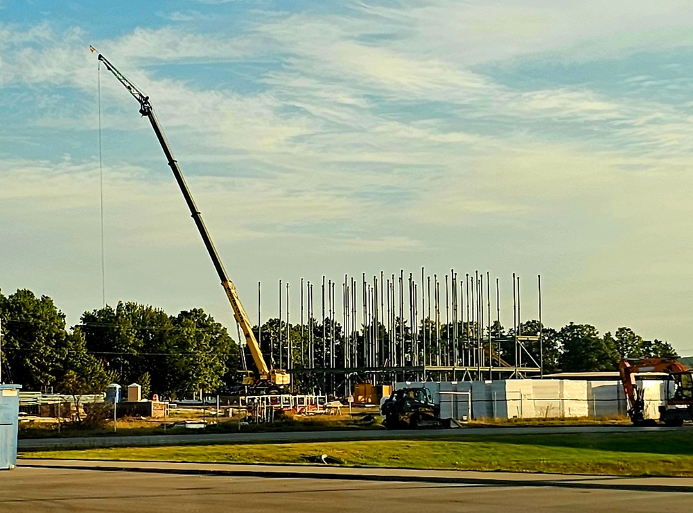 October 2025 construction operations for fiscal year 2024-funded $55.75 million Collective Training Officers Quarters Project at Fort McCoy