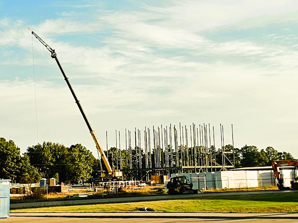 October 2025 construction operations for fiscal year 2024-funded $55.75 million Collective Training Officers Quarters Project at Fort McCoy