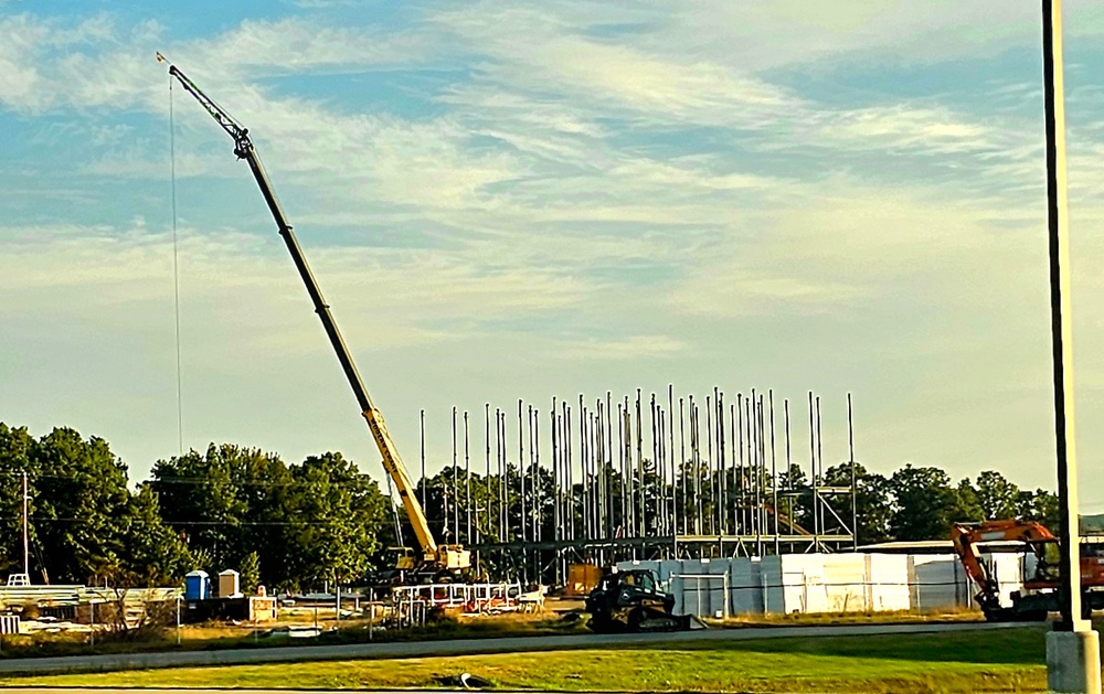 October 2025 construction operations for fiscal year 2024-funded $55.75 million Collective Training Officers Quarters Project at Fort McCoy