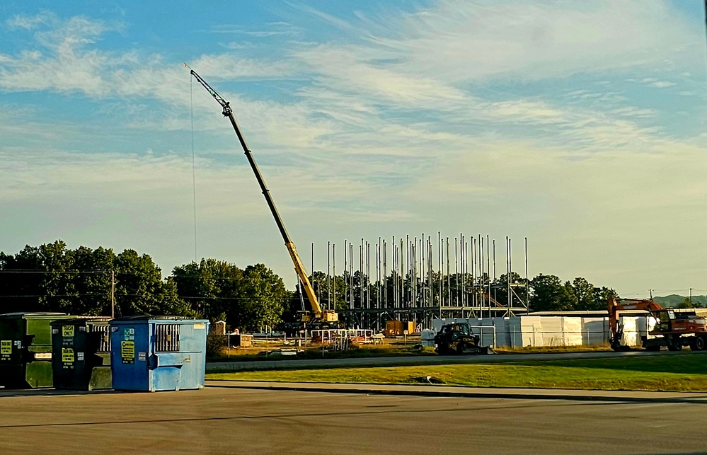 October 2025 construction operations for fiscal year 2024-funded $55.75 million Collective Training Officers Quarters Project at Fort McCoy