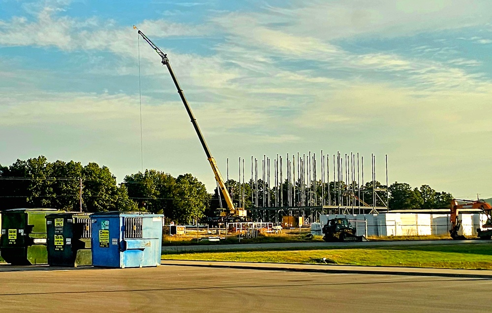 October 2025 construction operations for fiscal year 2024-funded $55.75 million Collective Training Officers Quarters Project at Fort McCoy