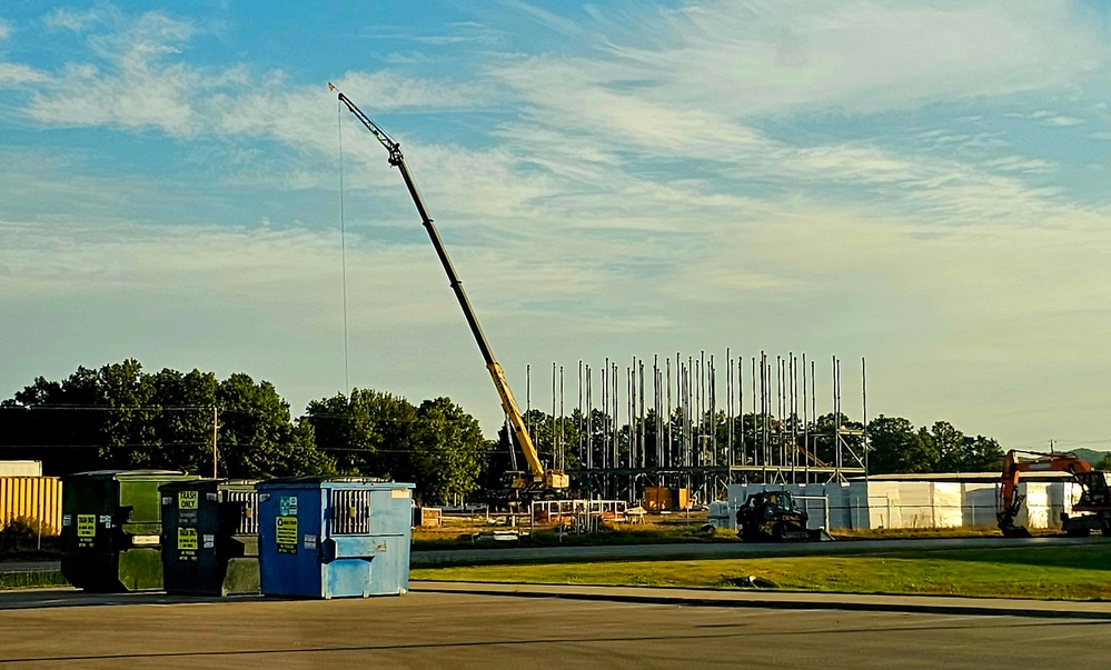 October 2025 construction operations for fiscal year 2024-funded $55.75 million Collective Training Officers Quarters Project at Fort McCoy