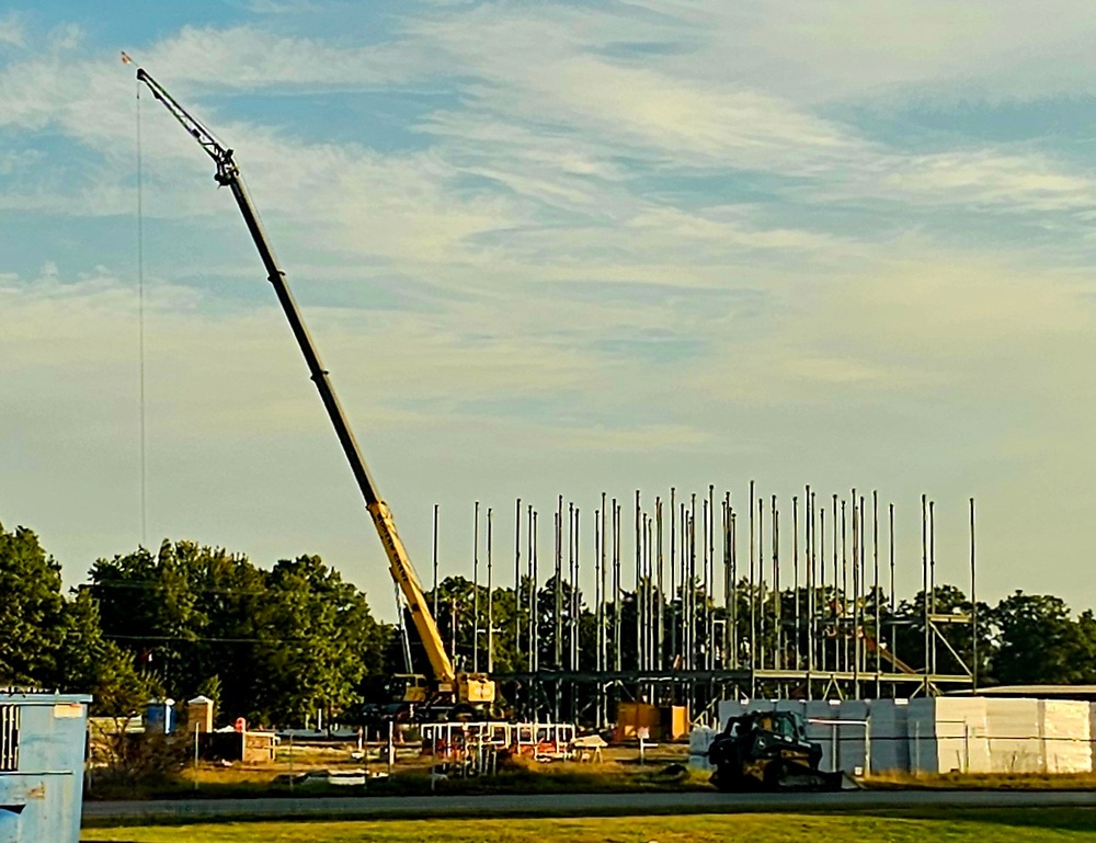 October 2025 construction operations for fiscal year 2024-funded $55.75 million Collective Training Officers Quarters Project at Fort McCoy