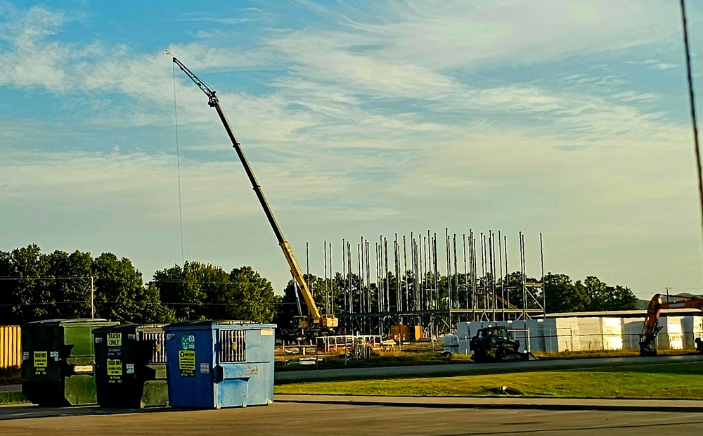 October 2025 construction operations for fiscal year 2024-funded $55.75 million Collective Training Officers Quarters Project at Fort McCoy