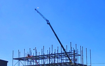 October 2025 construction operations for $55.75 million Collective Training Officers Quarters Project at Fort McCoy