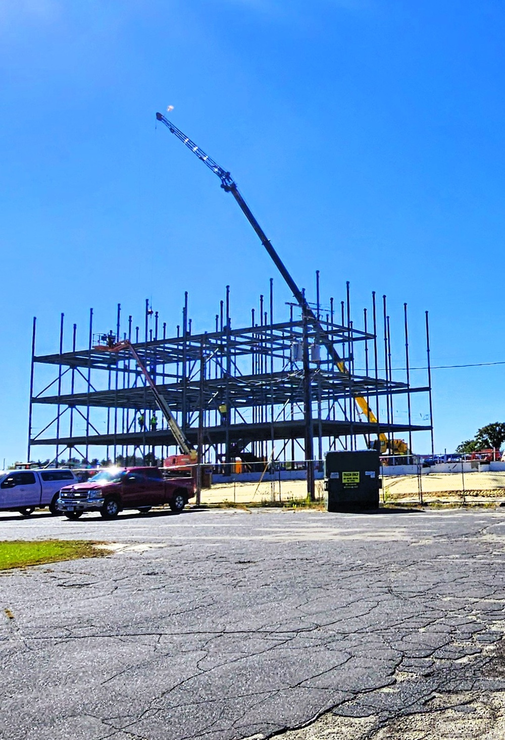 October 2025 construction operations for $55.75 million Collective Training Officers Quarters Project at Fort McCoy