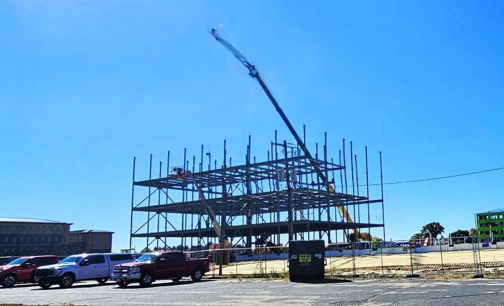 October 2025 construction operations for $55.75 million Collective Training Officers Quarters Project at Fort McCoy