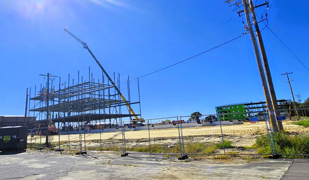 October 2025 construction operations for $55.75 million Collective Training Officers Quarters Project at Fort McCoy