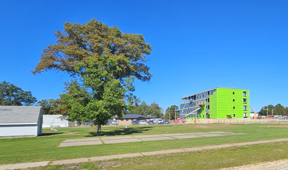 October 2025 construction operations for $55.75 million Collective Training Officers Quarters Project at Fort McCoy