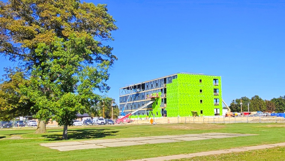 October 2025 construction operations for $55.75 million Collective Training Officers Quarters Project at Fort McCoy