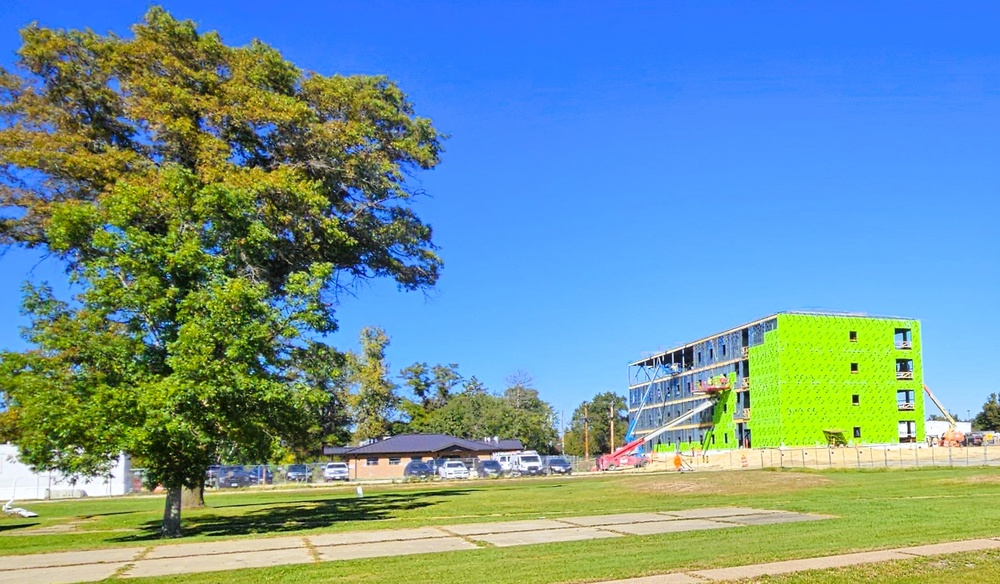 October 2025 construction operations for $55.75 million Collective Training Officers Quarters Project at Fort McCoy