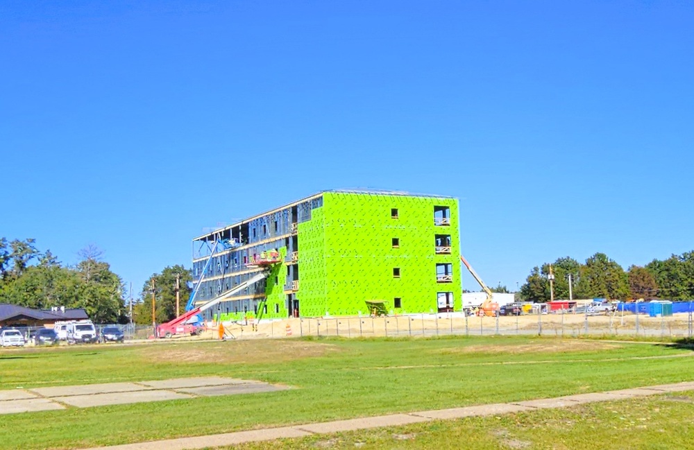 October 2025 construction operations for $55.75 million Collective Training Officers Quarters Project at Fort McCoy