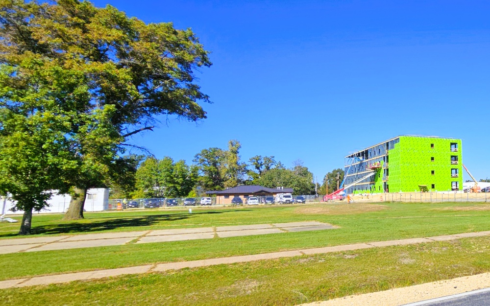 October 2025 construction operations for $55.75 million Collective Training Officers Quarters Project at Fort McCoy