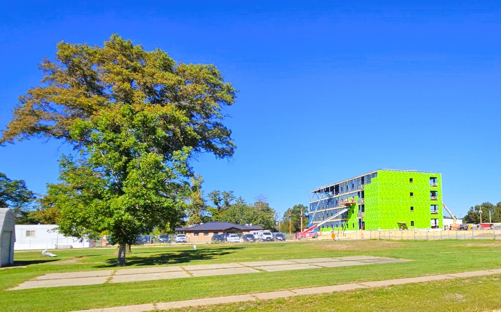 October 2025 construction operations for $55.75 million Collective Training Officers Quarters Project at Fort McCoy